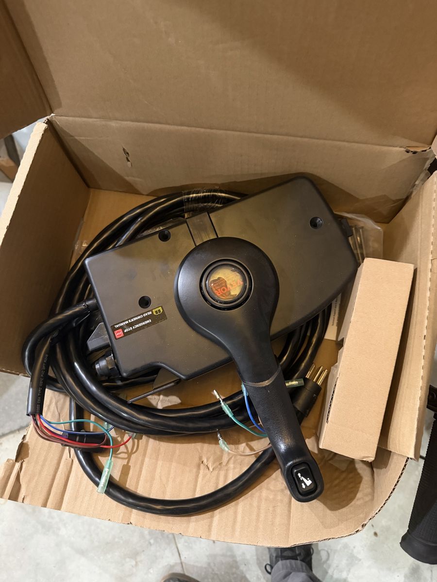 Vevor Outboard Remote Control Box Side Mount Marine Boat Engine Gear Throttle Lever
