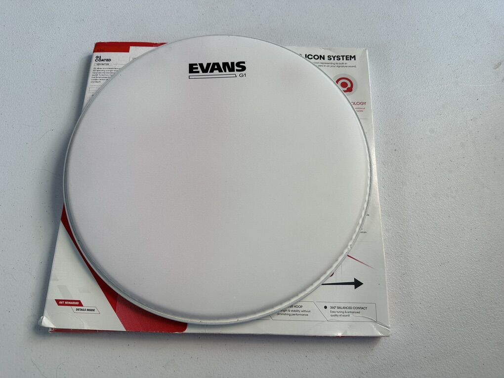 12 Evans Frosted Drum Head