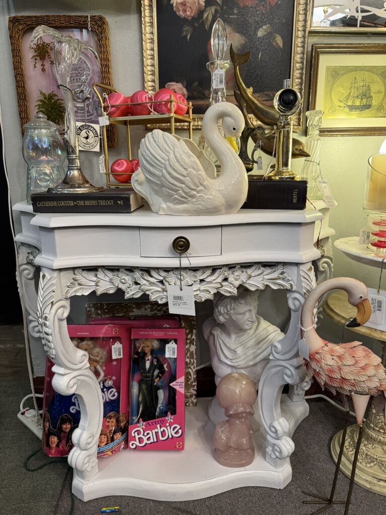 Ornate White Console