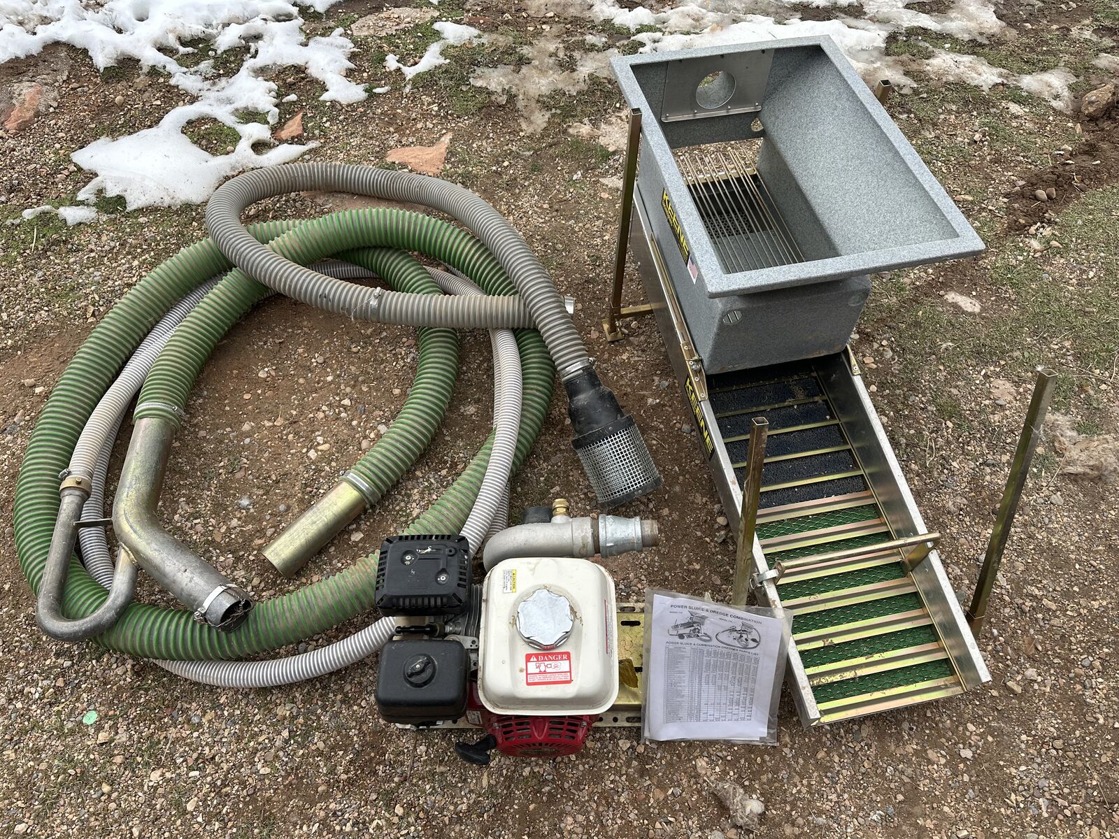 3 inch Keene Gold Dredge Highbanker Combo