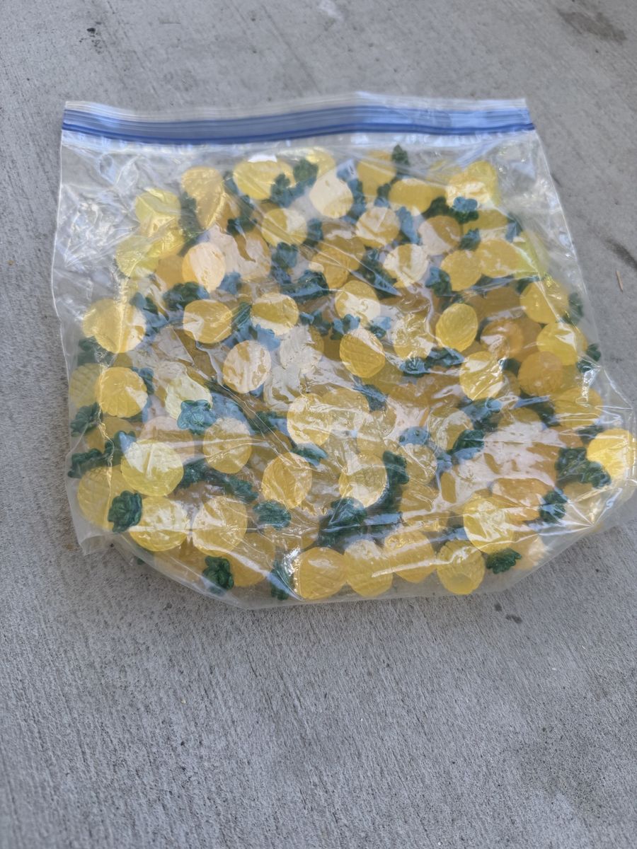 Bag of Miniature Plastic Pineapple Decors/Craft Pieces