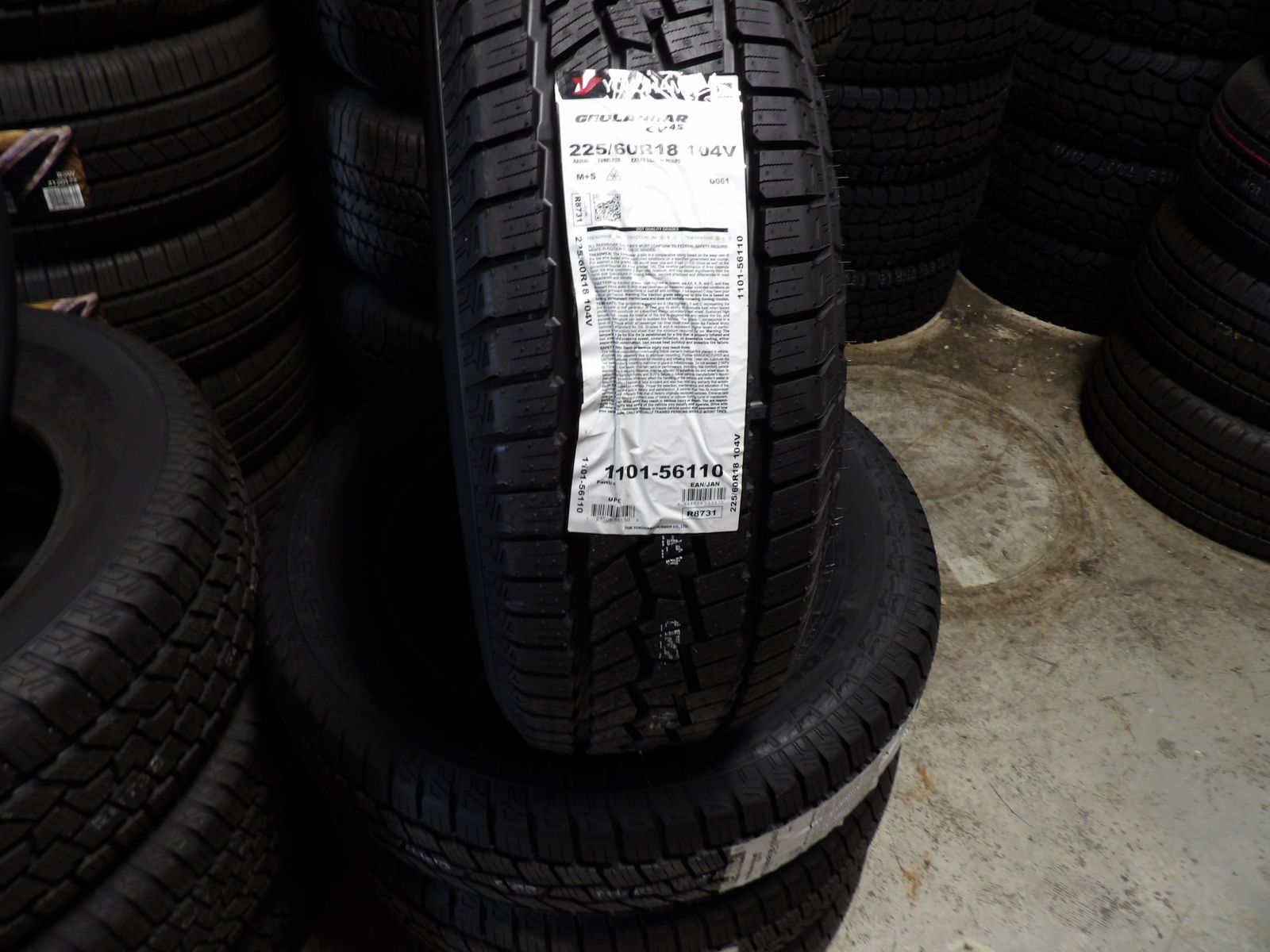 225/60R18 YOKOHAMA GEOLANDAR CV45 SET OF NEW TIRES