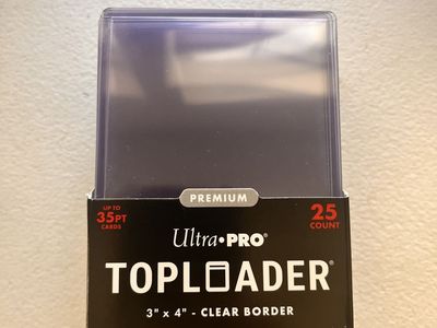 Ultra PRO Premium Toploader 3" x 4" Clear Border - 25 (24) Count for 35PT Cards