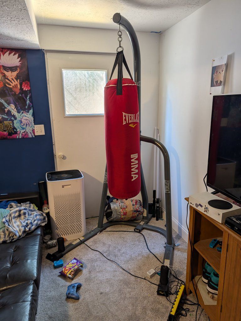 Everlast MMA Red Punching Bag with Stand