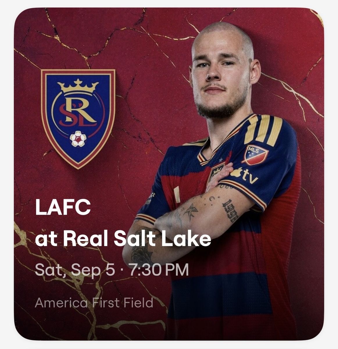 2 Real Salt Lake Tickets - LAFC vs RSL (Dinner & Snacks Included)