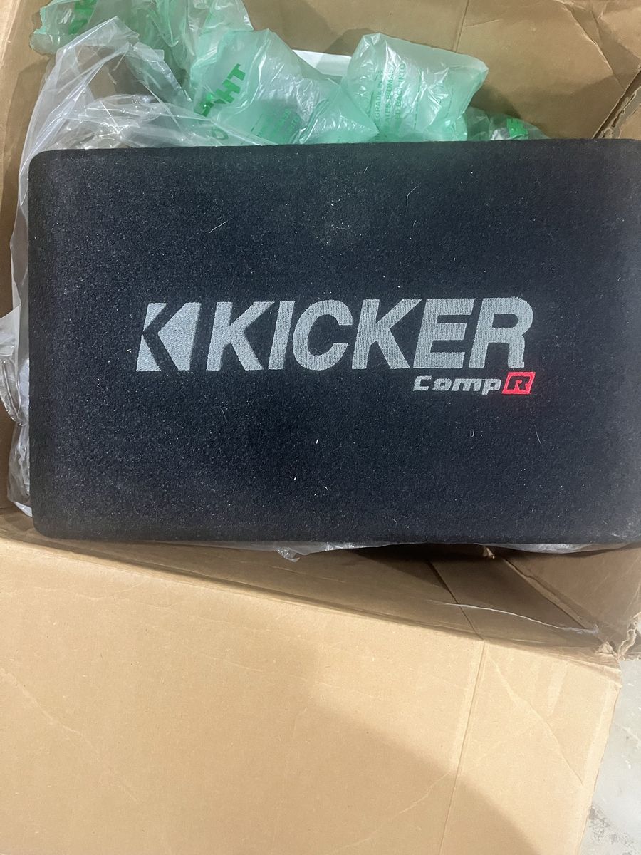 Kicker 12” CompR Car Audio Subwoofer with Enclosure (Model: Comp R)