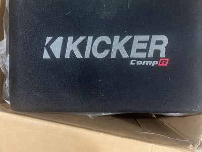Kicker 12” CompR Car Audio Subwoofer with Enclosure (Model: Comp R)