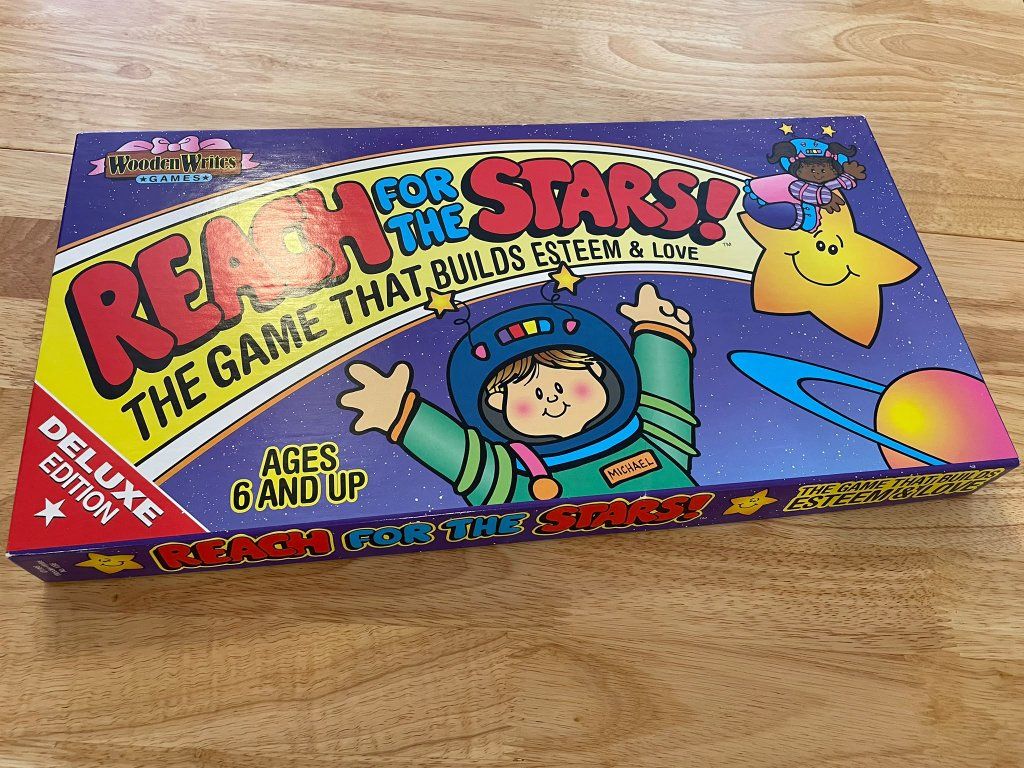 Wooden Writes Games Reach for the Stars! Deluxe Edition Board Game Ages 6+ - Builds Esteem & Love