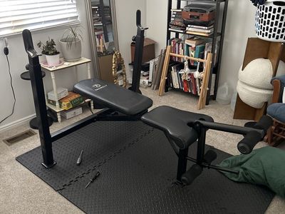 MARCY Weight Bench Adjustable with Leg Developer | Strength Training Home Gym