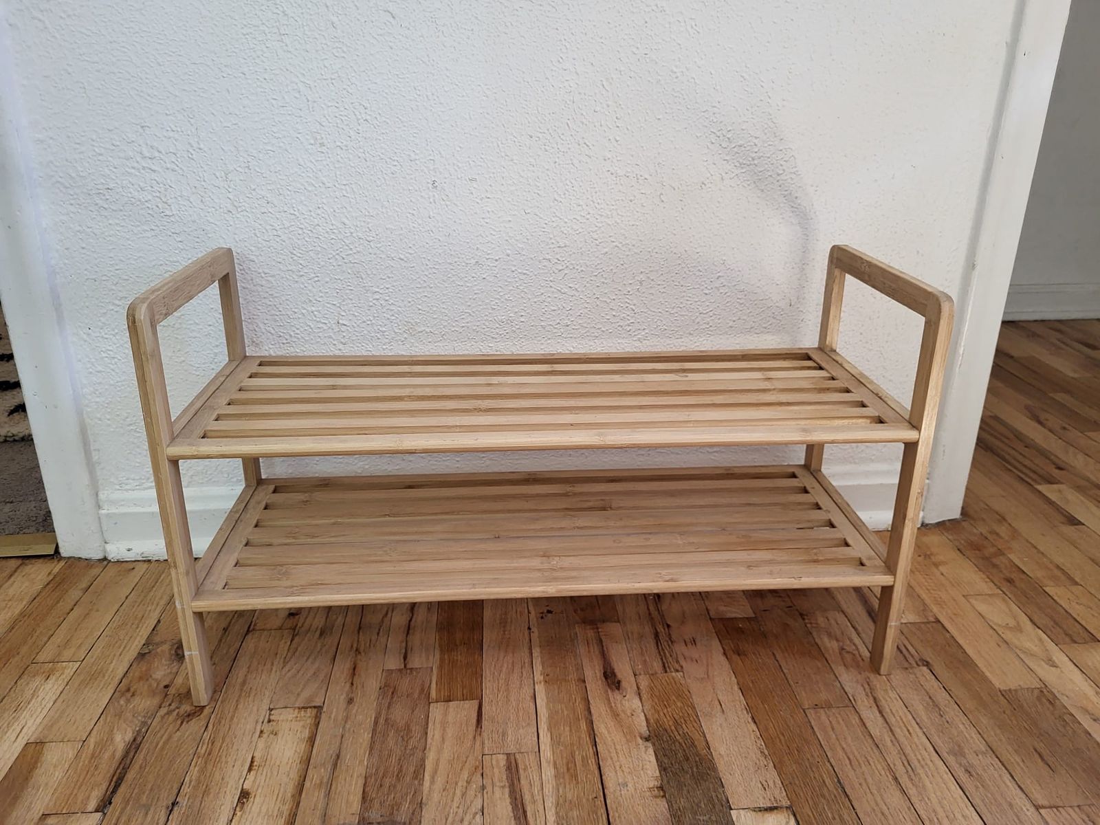 Bamboo 2-Tier Shoe Rack