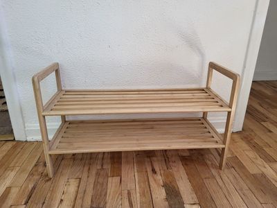 Bamboo 2-Tier Shoe Rack