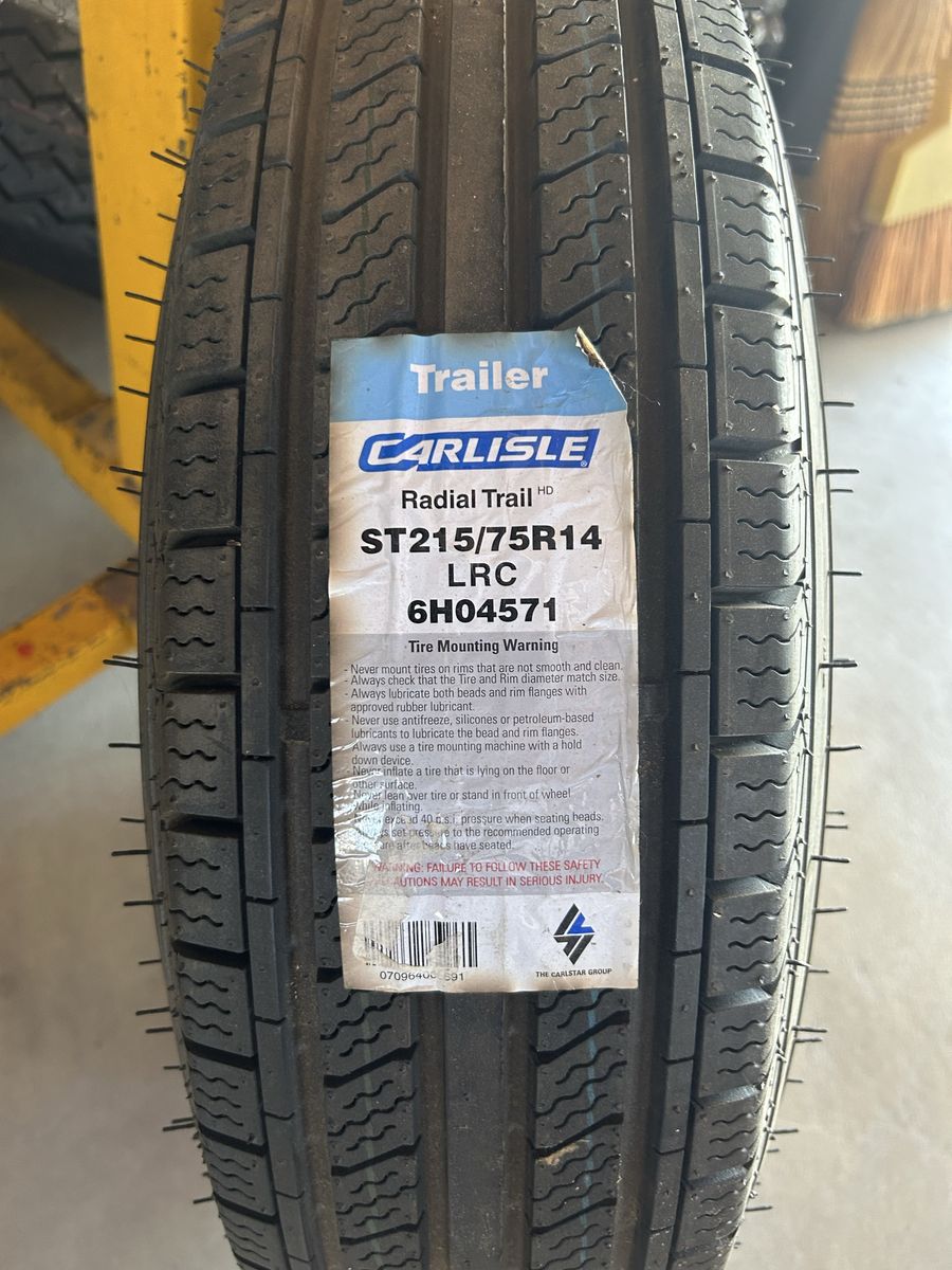 Carlisle Radial Trail HD ST215/75R14 LRC Trailer Tire - New