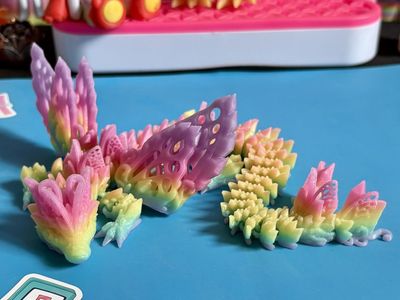 3D Printed Print Printing Rainbow Glow In The Dark Butterfly Fairy Dragon Winged ADHD AUTISM Fidget Fidgets Toy Toys