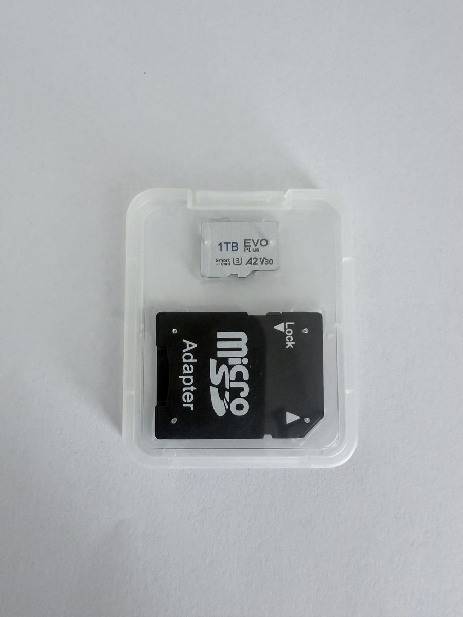 1 terabyte EVO Plus V30 SD Card