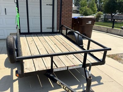 BigTex 5x8 Single-Axle Utility Trailer with Rear Ramp