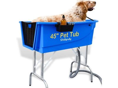 SHELANDY 45" Pet Grooming Bathtub Dog Wash Station