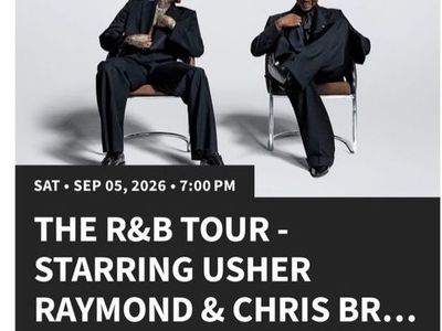 2 Tickets: The R&B Tour - Usher Raymond & Chris Brown | Sept 5, 2026 - Allegiant Stadium LV
