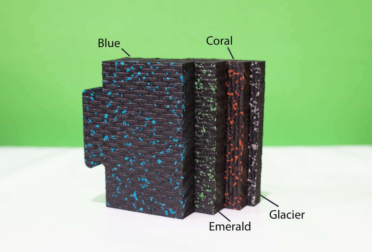 Professional interlocking rubber flooring for Fitness Centers, Gyms, Home Gyms, Horse Stalls, Gymnasiums, and more!