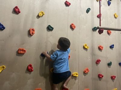 Rock climbing wall for indoor or garage wall.