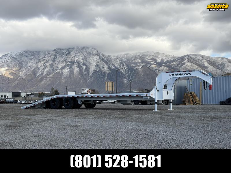 PJ Trailers 8.5x36 Low-Pro With Hydraulic Dove (LY1) Flatbed Trailer