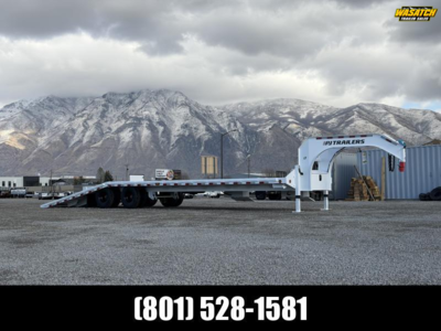 PJ Trailers 8.5x36 Low-Pro With Hydraulic Dove (LY1) Flatbed Trailer