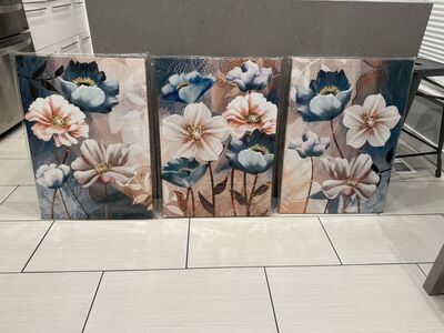 Wall Art Decor, Set of 3 Canvas Prints