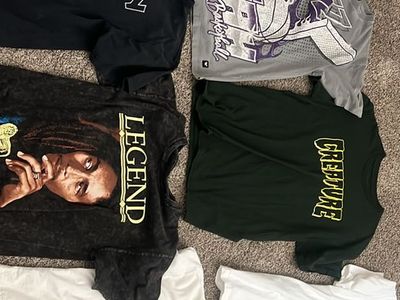 Lot of 6 Men's Medium Graphic T-Shirts: Green Day, Bob Marley, Beastie Boys, Utah Basketball, Creature, Nike - 100% Cotton