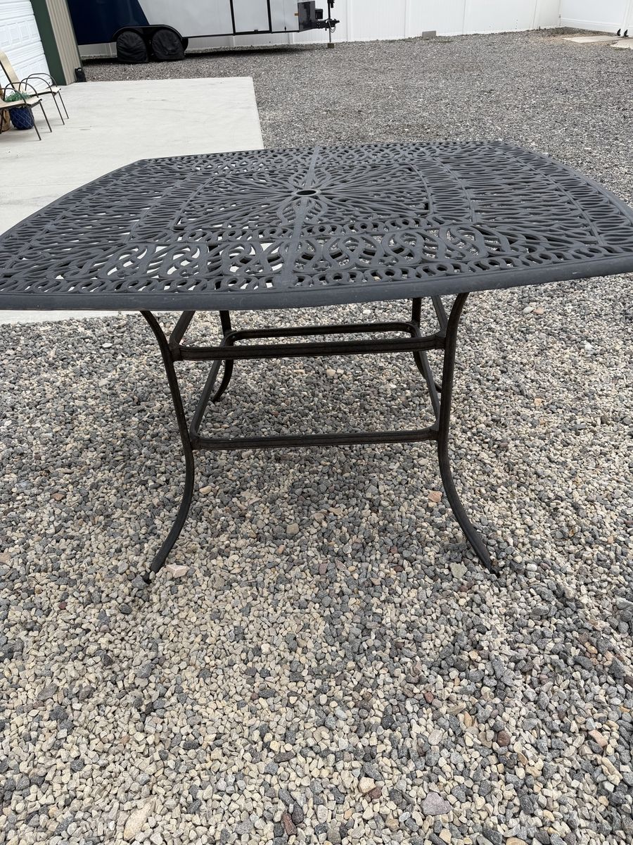 Patio Table and Chairs Set - Outdoor Dining Furniture, 9 piece, counter height