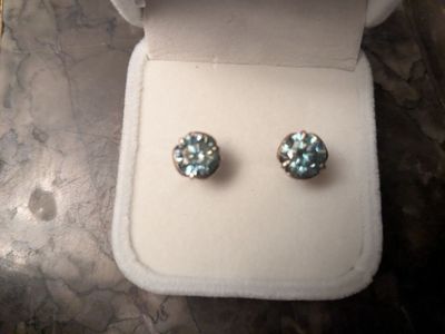3.5Ct Blue Diamond Earrings