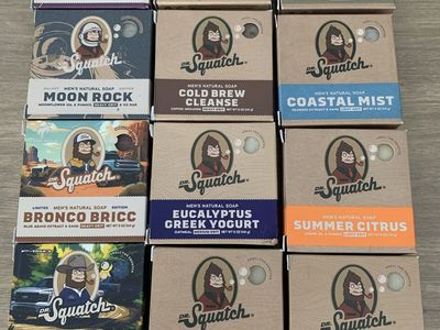 New Dr. Squatch Men's Natural Soap Bars - 12 Assorted Scents, Limited Editions