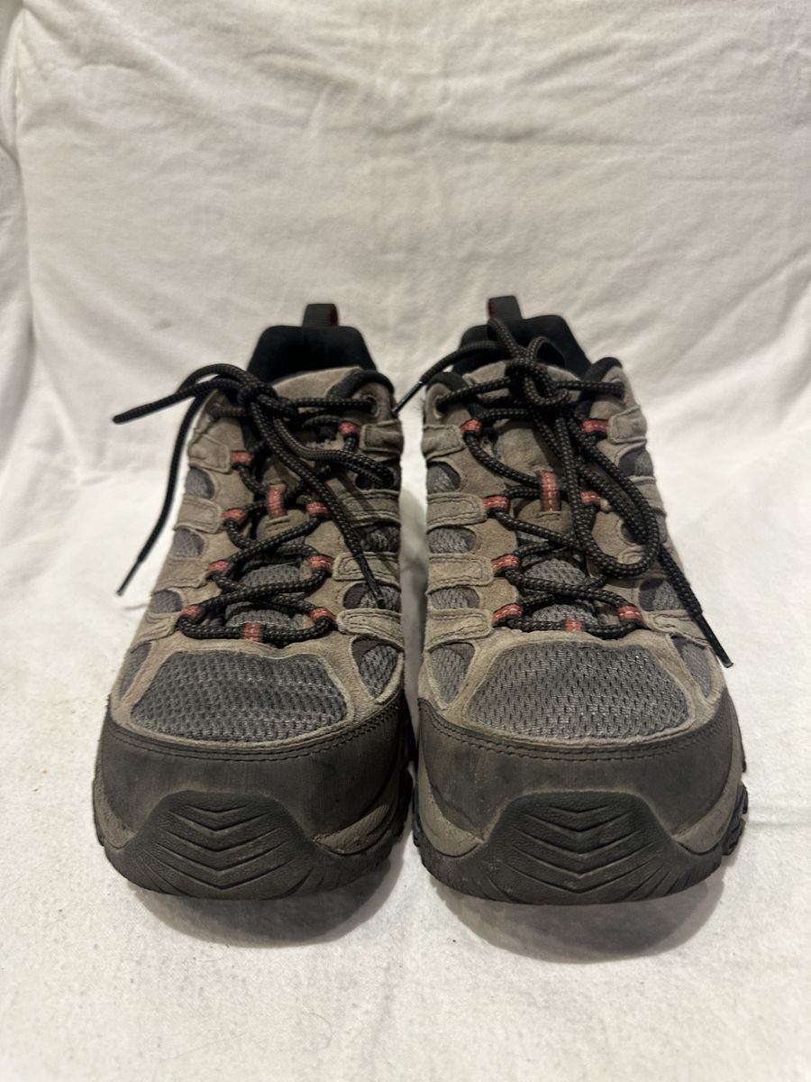 Merrell men’s size 12 gray leather/mesh hiking shoes