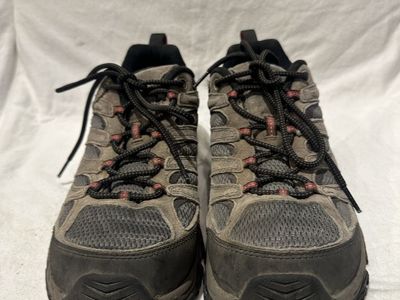 Merrell men’s size 12 gray leather/mesh hiking shoes