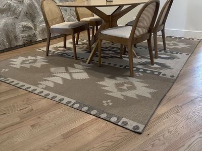 Aztec Area Rug 7.5x10 with rug pad