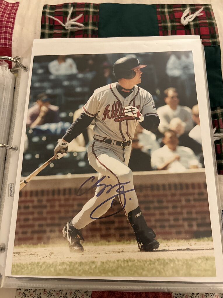Chipper Jones Autograph Atlanta Braves 8x10 Auto