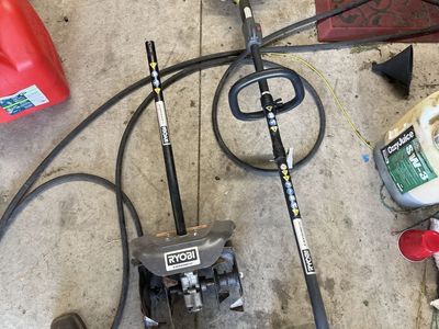RYOBI weed eater and tiller attachment