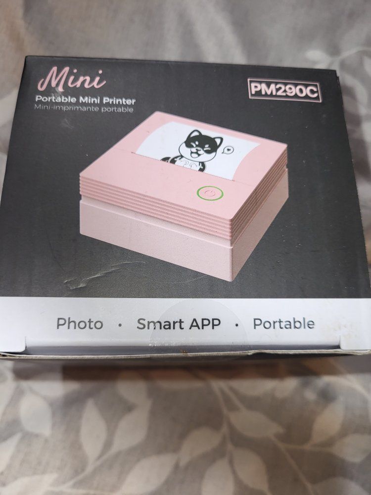 Mini PM290C Portable Mini Printer - Smart App & Photo Printing (Pink)