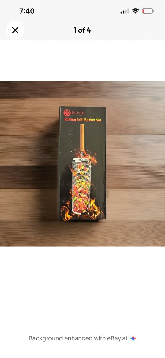 Bbq Rolling Grill BaSket NeW