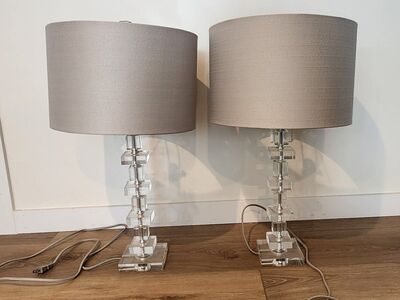 Glass lamps set of 2