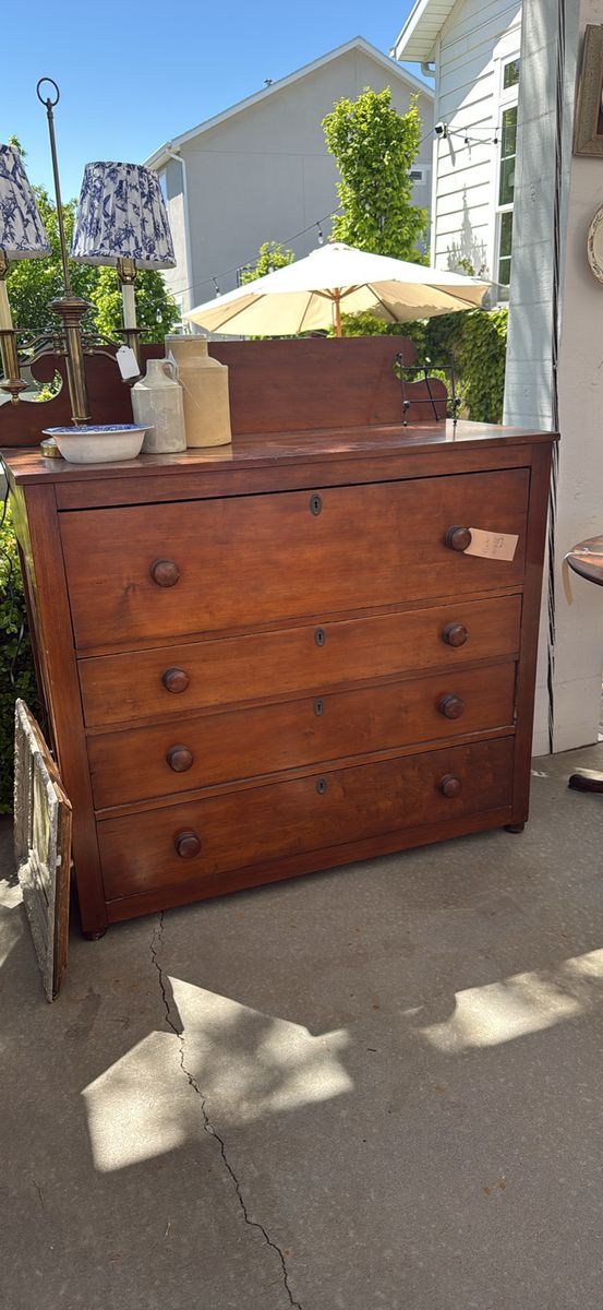 Early American antique chest. Gorgeous color