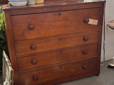 Early American antique chest. Gorgeous color