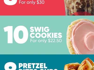 Swig Punch Cards - Drinks, Cookies, & Pretzel Bites