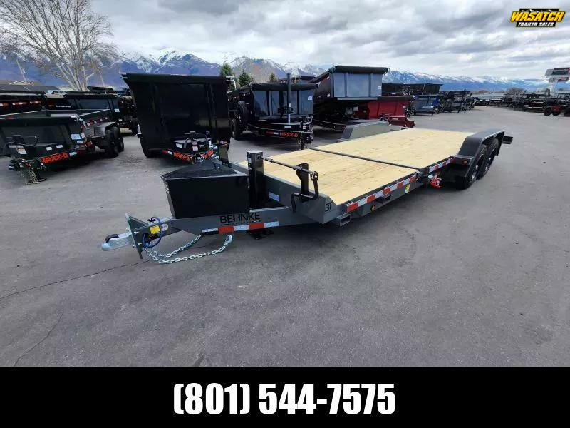 2026 Behnke 22' Tandem Tilt  16K Flatbed Equipment Trailer