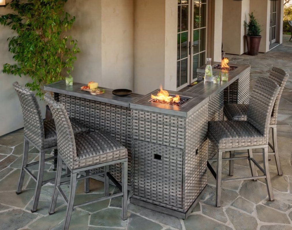 Patio furniture bar set