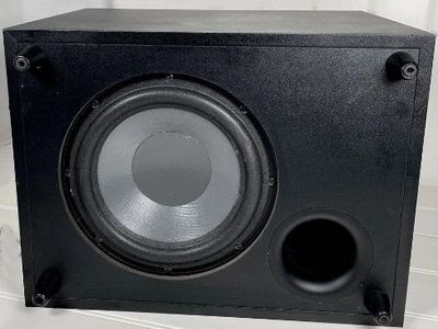 The Boston Acoustics MCS 160 powered subwoofer. 8" speaker, 100wt, great condition. ph. 801-680-2423
