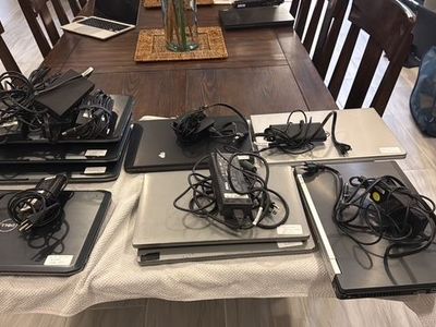lot of 9 laptop