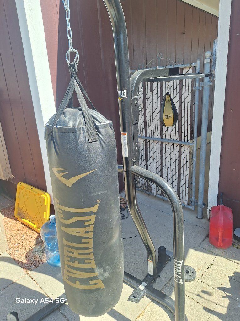 Everlast Heavy Bag & Stand with Speed Bag - Full Boxing/MMA Training Set