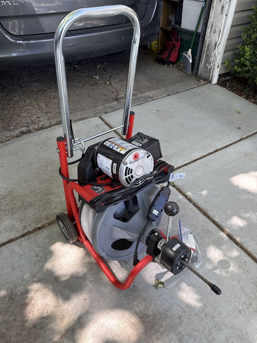 Rigid Electric Drain Cleaner Machine, 1/2 HP Motor, Plumbing Snake, Commercial Duty