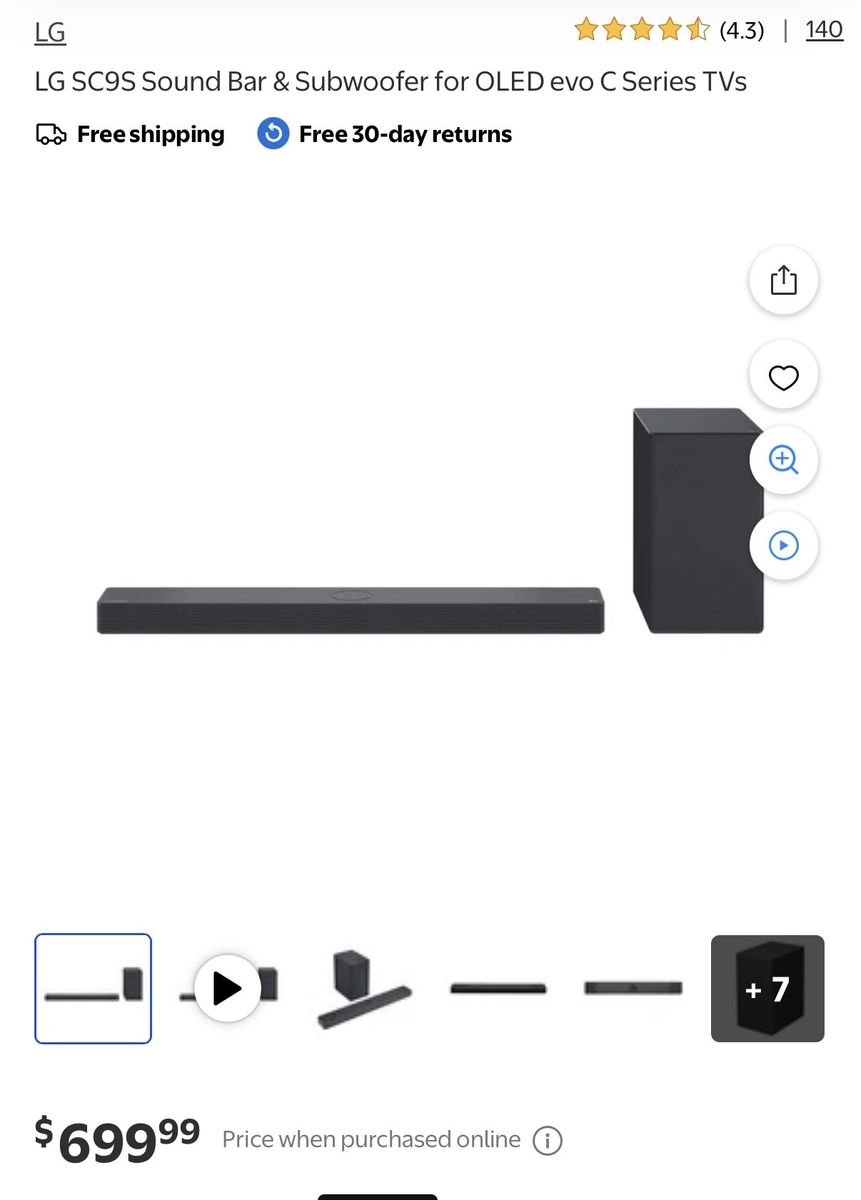 LG SC9S Soundbar