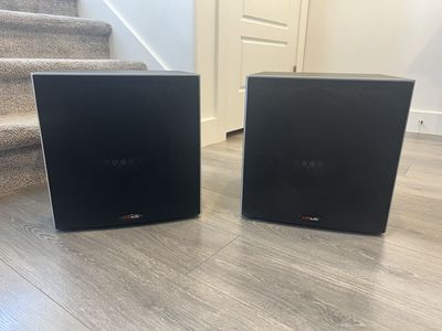 Polk Audio PSW10 Powered Subwoofers Pair Home Theater Surround Sound