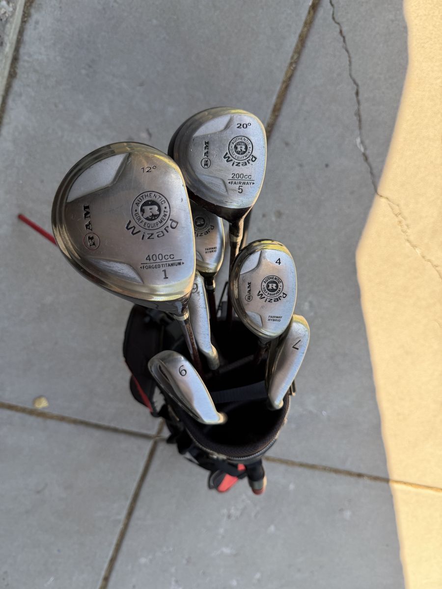 Ram Wizard Authentic Golf Equipment Club Set - Driver, Fairway Woods, Hybrid, Irons (Used)